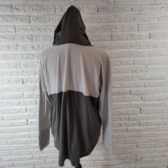 Lularoe Womens Top Extra Large Tee Hoodie Raglan Sleeve Gray Pockets GRA34E - Picture 3 of 5